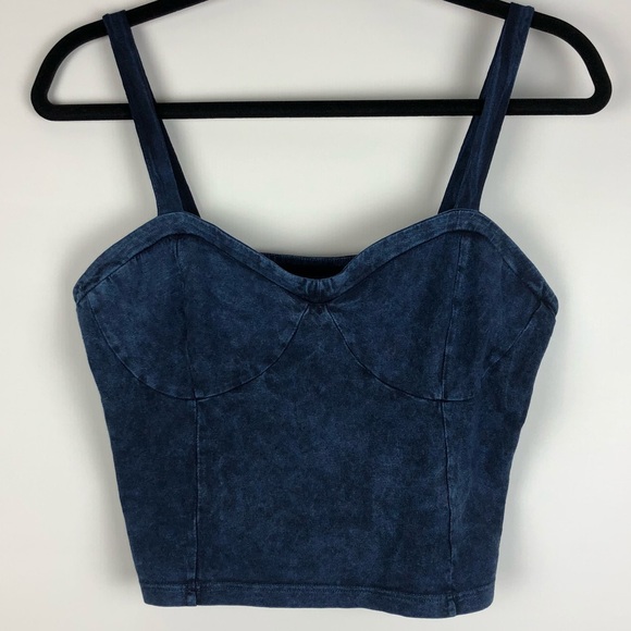 Divided Tops - DIVIDED Acid Wash Crop Top Medium